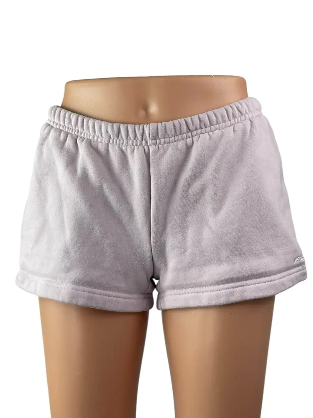 Aritzia Sweatfleece Women's Purple Lilac Boyfriend Fit Lounge Mini Shorts Size S